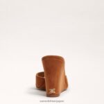 jp Sam Edelman 女性 メリックウェッジサンダル 茶色のスエード 4NFV0P614 履物 - Image 5
