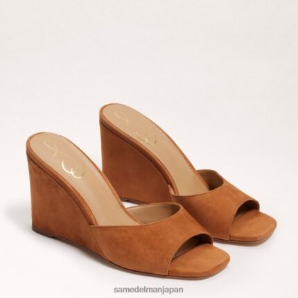 jp Sam Edelman 女性 メリックウェッジサンダル 茶色のスエード 4NFV0P614 履物