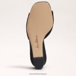 jp Sam Edelman 女性 メリックウェッジサンダル 黒いスエード 4NFV0P613 履物 - Image 6