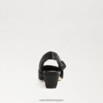 jp Sam Edelman 女性 メレディス スリングバック キトゥン ヒール 黒のサテン 4NFV0P876 履物 - Image 5
