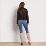 jp Sam Edelman 女性 モトレザージャケット 茶色 4NFV0P1152 衣服 - Image 4