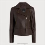 jp Sam Edelman 女性 モトレザージャケット 茶色 4NFV0P1152 衣服 - Image 5