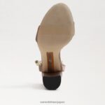 jp Sam Edelman 女性 ヤネリ ブロックヒールサンダル トフィーサテン 4NFV0P856 履物 - Image 6