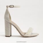 jp Sam Edelman 女性 ヤロ ペルラ ブロックヒールサンダル モダンなアイボリー 4NFV0P618 履物 - Image 2