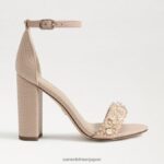 jp Sam Edelman 女性 ヤロ ペルラ ブロックヒールサンダル 暖かい日焼け 4NFV0P617 履物 - Image 2