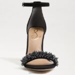jp Sam Edelman 女性 ヤロ ペルラ ブロックヒールサンダル 黒いスエード 4NFV0P619 履物 - Image 3