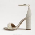 jp Sam Edelman 女性 ヤロ ペルラ ブロックヒールサンダル モダンなアイボリー 4NFV0P618 履物 - Image 4