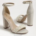 jp Sam Edelman 女性 ヤロ ペルラ ブロックヒールサンダル モダンなアイボリー 4NFV0P618 履物 - Image 7