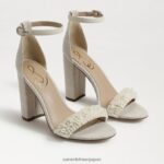 jp Sam Edelman 女性 ヤロ ペルラ ブロックヒールサンダル モダンなアイボリー 4NFV0P618 履物