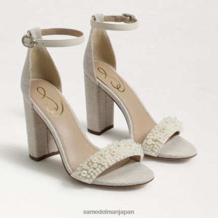 jp Sam Edelman 女性 ヤロ ペルラ ブロックヒールサンダル モダンなアイボリー 4NFV0P618 履物