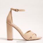 jp Sam Edelman 女性 ヤンシーアンクルストラップサンダル ベージュ ブラッシュ パテント 4NFV0P773 履物 - Image 2