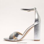 jp Sam Edelman 女性 ヤンシーアンクルストラップサンダル ソフトシルバー 4NFV0P771 履物 - Image 4