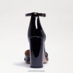 jp Sam Edelman 女性 ヤンシーアンクルストラップサンダル 黒 4NFV0P772 履物 - Image 5