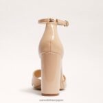 jp Sam Edelman 女性 ヤンシーアンクルストラップサンダル ベージュ ブラッシュ パテント 4NFV0P773 履物 - Image 5
