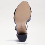 jp Sam Edelman 女性 ヤンシーアンクルストラップサンダル 黒 4NFV0P772 履物 - Image 6