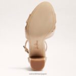 jp Sam Edelman 女性 ヤンシーアンクルストラップサンダル ベージュ ブラッシュ パテント 4NFV0P773 履物 - Image 6