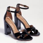 jp Sam Edelman 女性 ヤンシーアンクルストラップサンダル 黒 4NFV0P772 履物