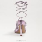 jp Sam Edelman 女性 ライラ レースアップ スティレット サンダル ライラッククォーツ 4NFV0P440 履物 - Image 5