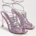 jp Sam Edelman 女性 ライラ レースアップ スティレット サンダル ライラッククォーツ 4NFV0P440 履物 - Image 7