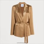 jp Sam Edelman 女性 ライラブレザー シャンパンサテン 4NFV0P1294 衣服 - Image 5