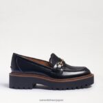 jp Sam Edelman 女性 ラウルズ ラグソール ローファー 黒い光沢のある箱 4NFV0P428 履物 - Image 2