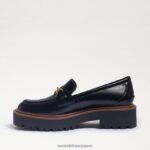jp Sam Edelman 女性 ラウルズ ラグソール ローファー 黒い光沢のある箱 4NFV0P428 履物 - Image 4
