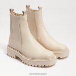 jp Sam Edelman 女性 ラグナチェルシーブーツ モダンなアイボリーレザー 4NFV0P458 履物