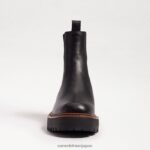 jp Sam Edelman 女性 ラグナチェルシーブーツ 黒い革 4NFV0P459 履物 - Image 3