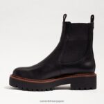 jp Sam Edelman 女性 ラグナチェルシーブーツ 黒い革 4NFV0P459 履物 - Image 4