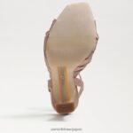 jp Sam Edelman 女性 ラベンダーのストラップヒール プラリネサテン 4NFV0P948 履物 - Image 6