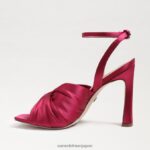 jp Sam Edelman 女性 ラベンダーのストラップヒール ラズベリーサテン 4NFV0P949 履物 - Image 4