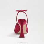 jp Sam Edelman 女性 ラベンダーのストラップヒール ラズベリーサテン 4NFV0P949 履物 - Image 5