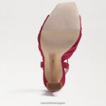 jp Sam Edelman 女性 ラベンダーのストラップヒール ラズベリーサテン 4NFV0P949 履物 - Image 6