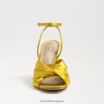 jp Sam Edelman 女性 ラベンダーのストラップヒール 黄土色のサテン 4NFV0P947 履物 - Image 3