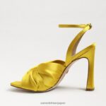 jp Sam Edelman 女性 ラベンダーのストラップヒール 黄土色のサテン 4NFV0P947 履物 - Image 4