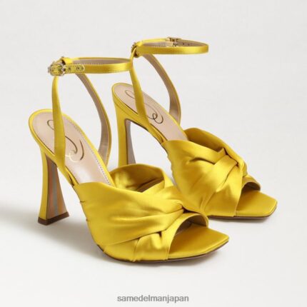 jp Sam Edelman 女性 ラベンダーのストラップヒール 黄土色のサテン 4NFV0P947 履物
