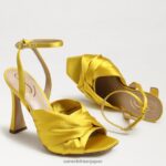 jp Sam Edelman 女性 ラベンダーのストラップヒール 黄土色のサテン 4NFV0P947 履物 - Image 7