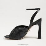 jp Sam Edelman 女性 ラベンダーのストラップヒール 黒い革 4NFV0P951 履物 - Image 4