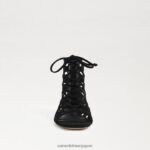 jp Sam Edelman 女性 ララグラディエーターサンダル 黒いスエード 4NFV0P946 履物 - Image 3