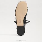 jp Sam Edelman 女性 ララグラディエーターサンダル 黒いスエード 4NFV0P946 履物 - Image 6
