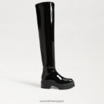 jp Sam Edelman 女性 リディア・オーバー・ザ・ニー・ブーツ ブラックパテント 4NFV0P880 履物 - Image 2