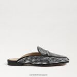 jp Sam Edelman 女性 リニーグリッツのビットローファーミュール 黒いスエード 4NFV0P780 履物 - Image 2
