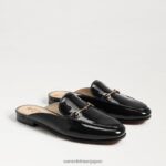 jp Sam Edelman 女性 リニービットラバ ブラックパテント 4NFV0P84 履物