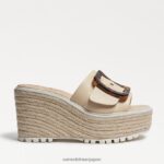 jp Sam Edelman 女性 リヴィ エスパドリーユ ウェッジ サンダル 夏の砂 4NFV0P341 履物 - Image 2
