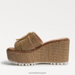 jp Sam Edelman 女性 リヴィ エスパドリーユ ウェッジ サンダル ダークナチュラル 4NFV0P339 履物 - Image 4