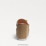 jp Sam Edelman 女性 リヴィ エスパドリーユ ウェッジ サンダル ダークナチュラル 4NFV0P339 履物 - Image 5