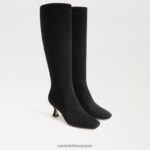 jp Sam Edelman 女性 リーニーハイブーツ 黒いスエード 4NFV0P825 履物