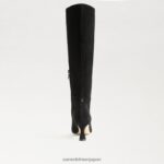 jp Sam Edelman 女性 リーニーハイブーツ 黒いスエード 4NFV0P825 履物 - Image 5