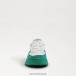 jp Sam Edelman 女性 レイラスニーカー 緑/白 4NFV0P267 履物 - Image 3