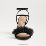 jp Sam Edelman 女性 レイラニ ストラップヒール 黒いスエード 4NFV0P953 履物 - Image 3